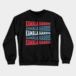 TEXT ART USA KAMALA HARRIS Crewneck Sweatshirt